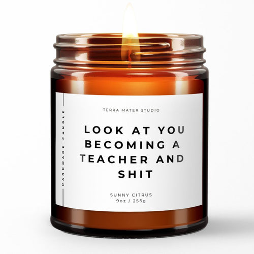 scented candle for teacher graduation