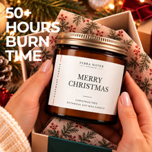 Load image into Gallery viewer, Merry Christmas Candle | Christmas Tree Scented Holiday Gift
