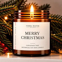 Load image into Gallery viewer, Merry Christmas Candle | Christmas Tree Scented Holiday Gift
