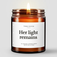 Load image into Gallery viewer, Her Light Remains All-Natural Scented Candle
