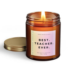 Load image into Gallery viewer, Best Teacher Ever All-Natural Soy Wax Candle | Gifts For Teachers | Teacher Candle
