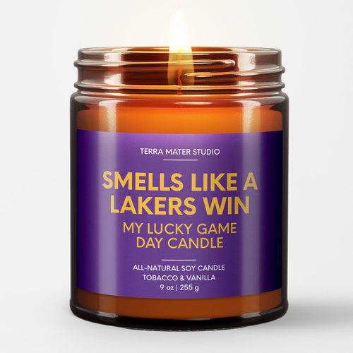 smells like a los angeles lakers win scented candle