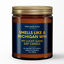 Load image into Gallery viewer, smells like a michigan wolverines win scented candle
