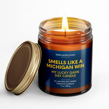 Load image into Gallery viewer, smells like a michigan wolverines win scented candle
