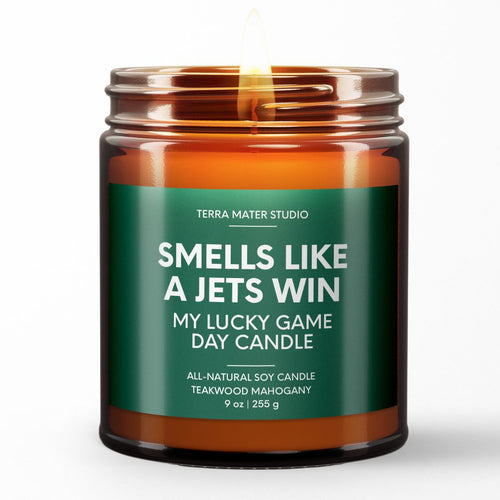 smells like a new york jets win scented candle