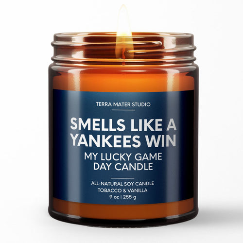 smells like a new york yankees win scented candle