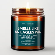 Smells Like An Eagles Win Lucky Game Day Candle | Eagles Merch | 50+ Hour Burn