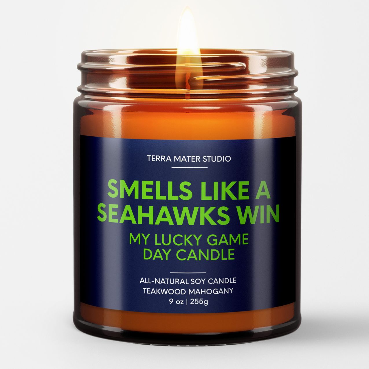 smells like a seattle seahawks win scented candle