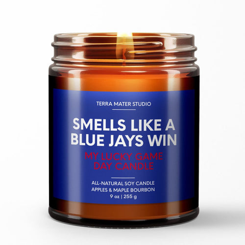 smells like a toronto blue jays win scented candle