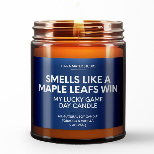smells like a toronto maple leafs win scented candle