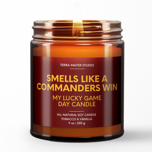 smells like a washington commanders win scented candle