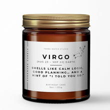 Load image into Gallery viewer, Virgo Candle | Zodiac Signs Gifts | Virgo Birthday Gift | Astrology Gifts
