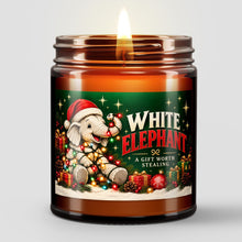 Load image into Gallery viewer, White Elephant Candle – Funny Christmas Gift Exchange Candle

