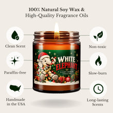 Load image into Gallery viewer, White Elephant Candle – Funny Christmas Gift Exchange Candle
